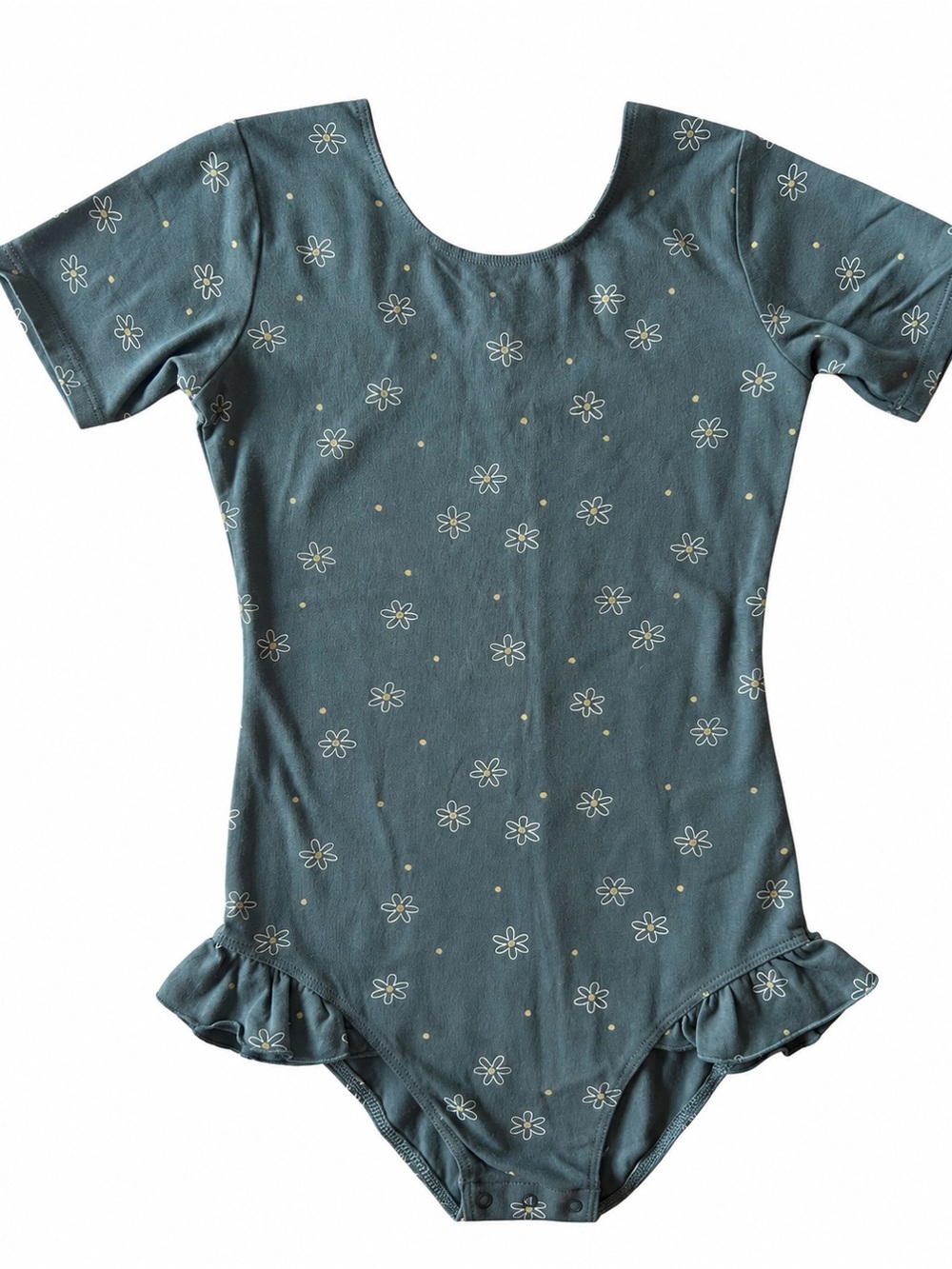 Rylee + Cru 10-12Y Daisy Floral Leotard Blue Gray NWT